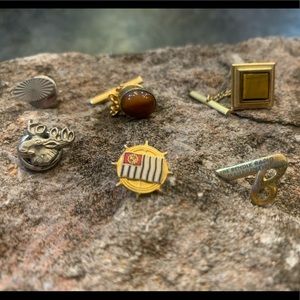 6 Vintage Lapel Pins/ Tie Pins/ Tie Tacks